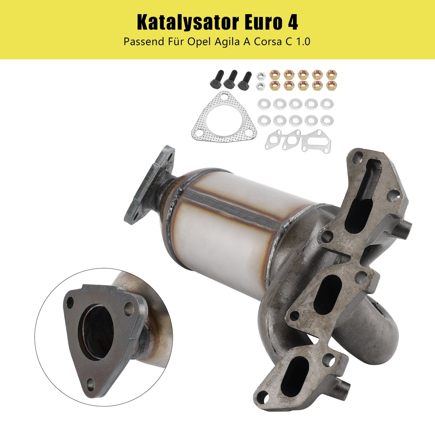 2000/09-2007/12 Opel Agila (A) H00 1.0 12V 973 ccm, 43 KW, 58 PS Front Catalytic converter 849415 R1620089