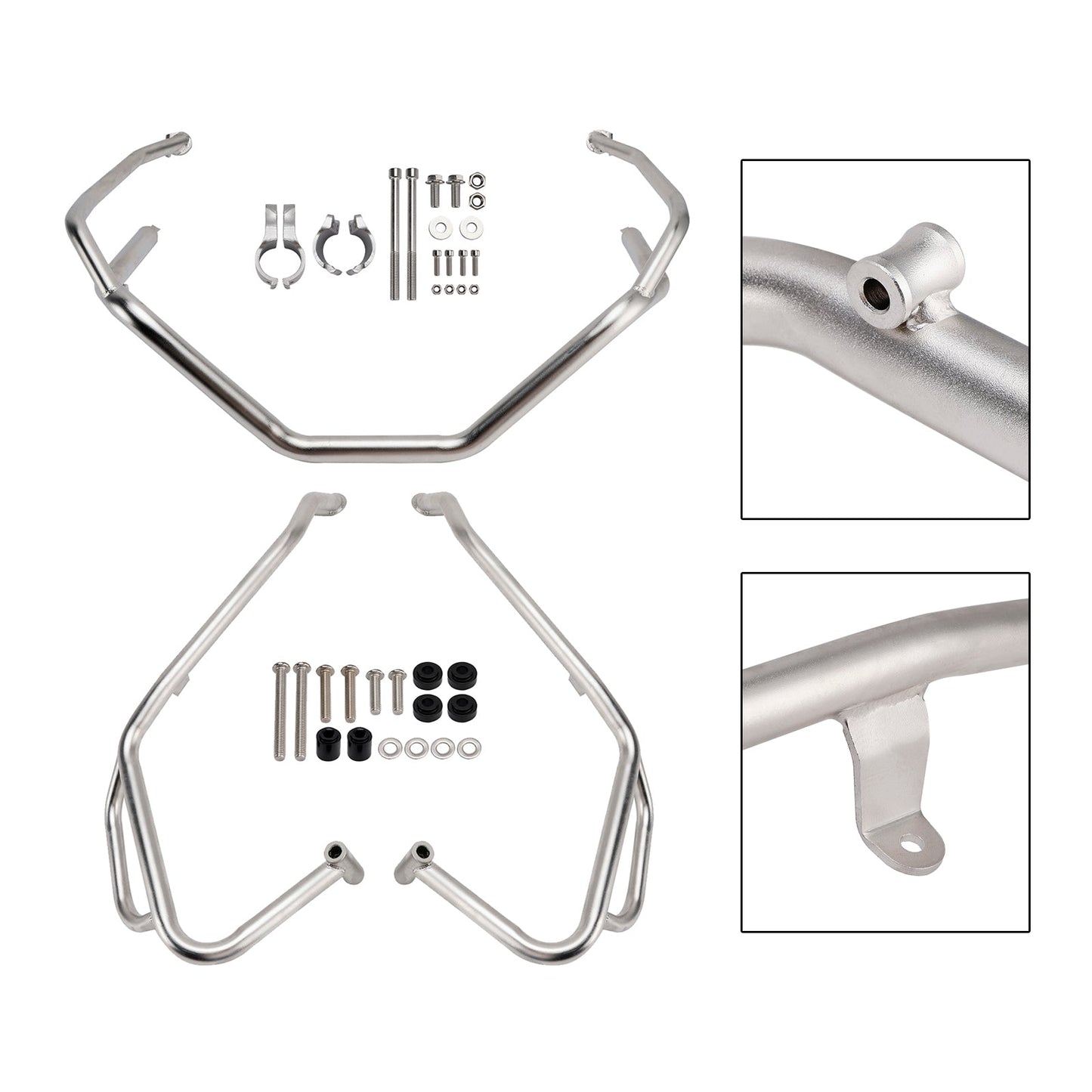 2025+ Honda X-Adv 750 Upper Lower Kit Engine Guard Frame Crash Bar Silver