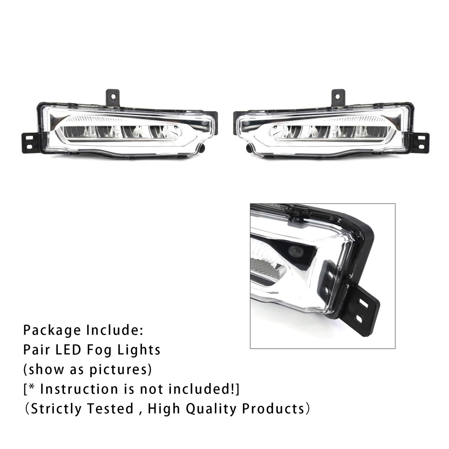 2018-2019 BMW X3 G01 G08 X4 G02 Pair LED Front Bumper Fog Lights 63177412528