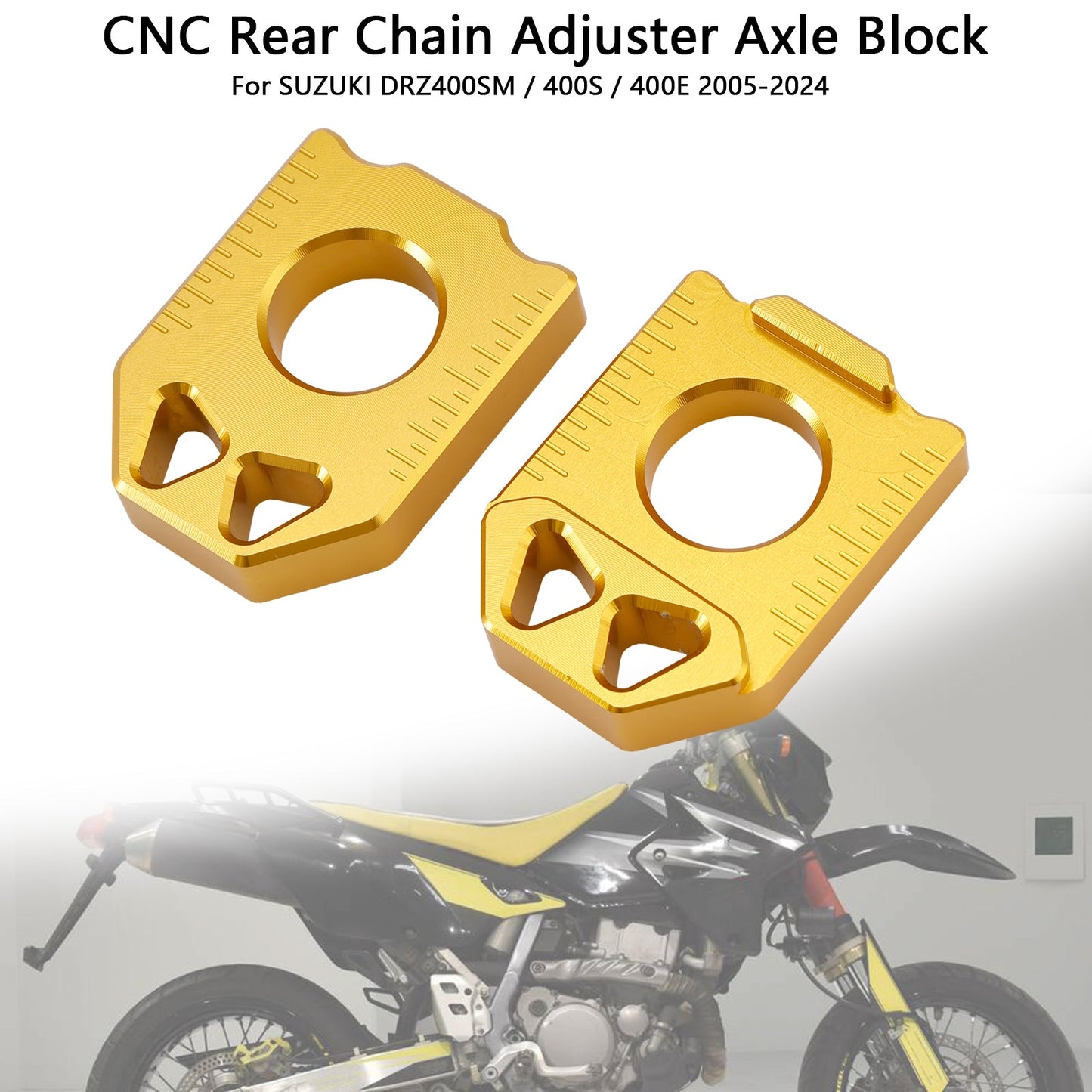 2005-2024 SUZUKI DRZ400SM 400S 400E CNC Rear Chain Adjuster Axle Block