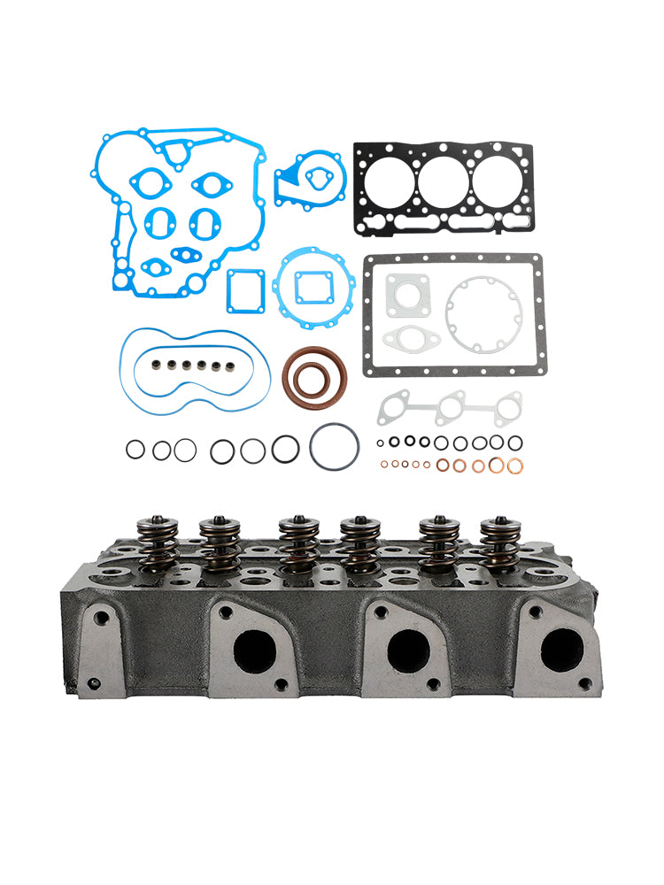 Complete Cylinder Head & Full Gasket Kit Compatible With Kubota D1105 Engine