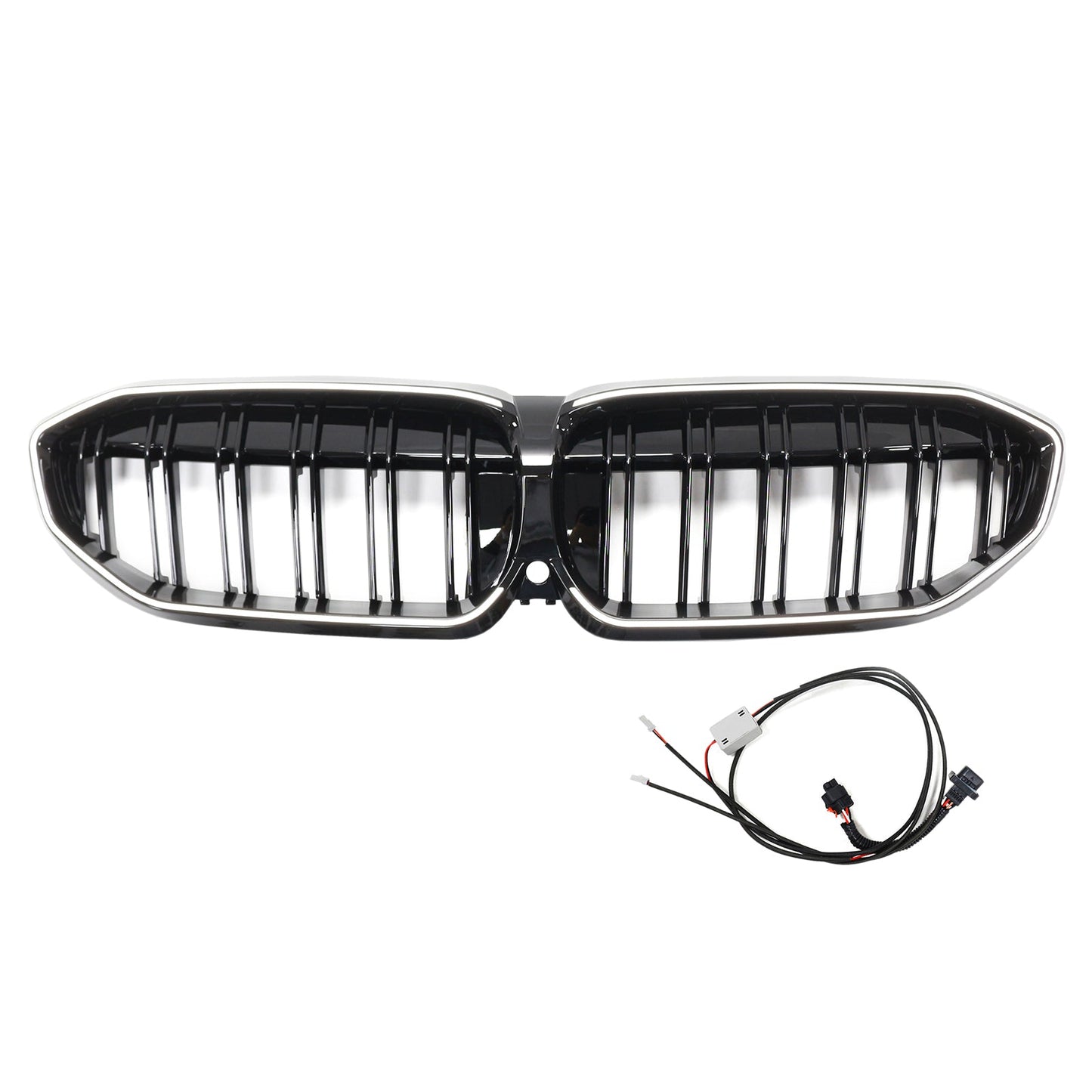 2019-2022 BMW 3 Series G20 Double Slat Black Kidney Grille 51138072085