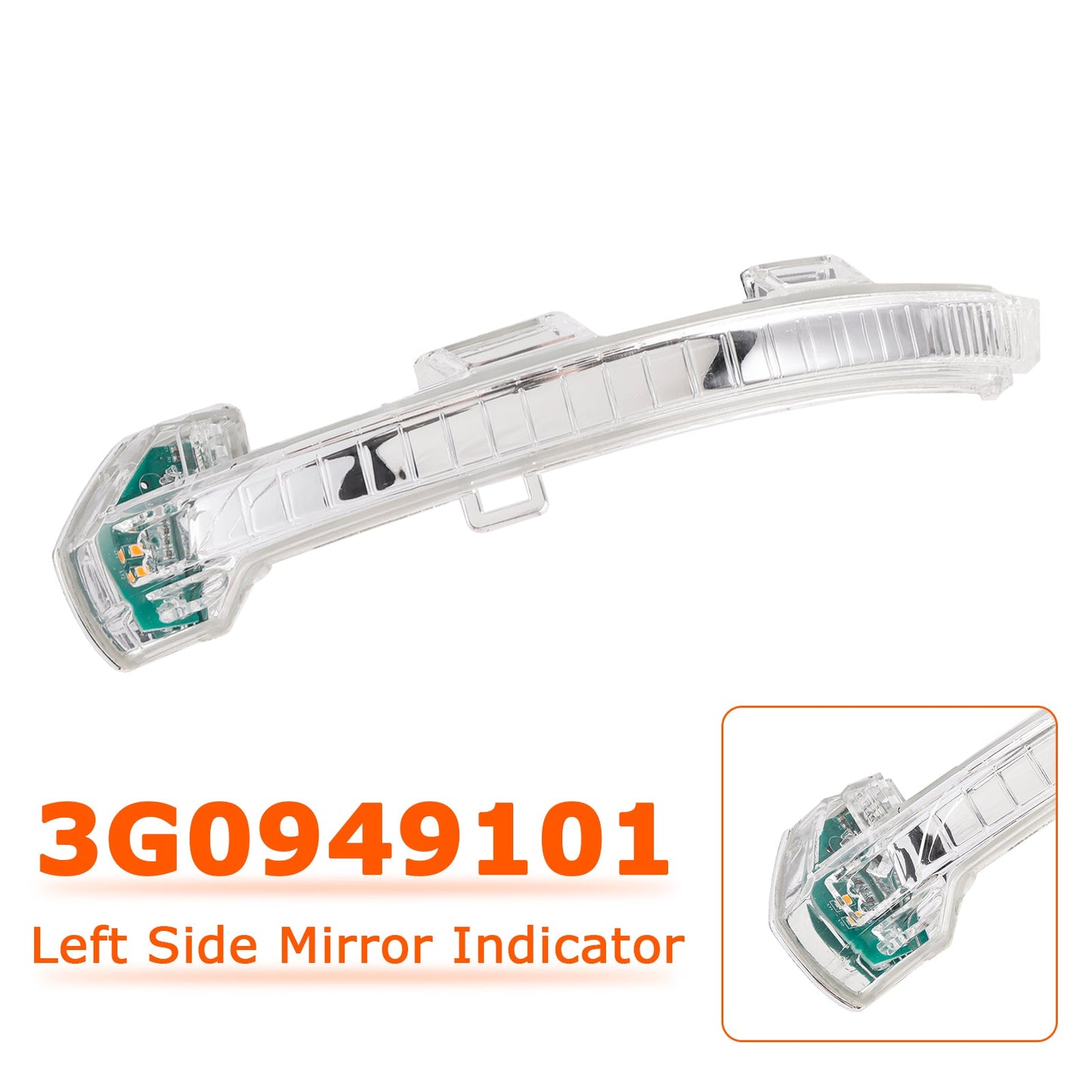 Left Side Mirror Indicator Light Lamp for VW Passat B8 2015-2020 3G0949101