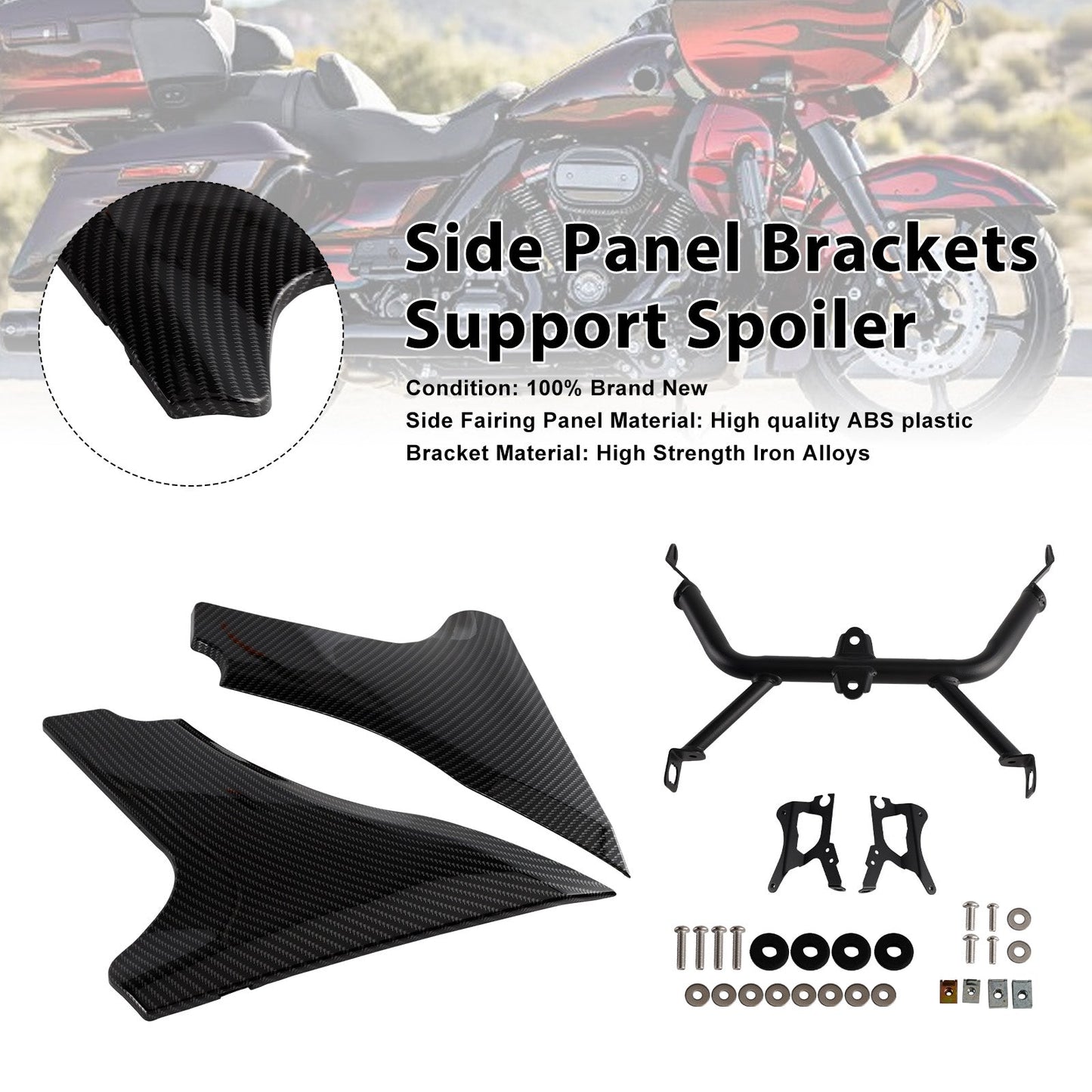 2023 2024-later Harley Road Glide CVO/SE FLTRXSE Side Panel Brackets Support Spoiler