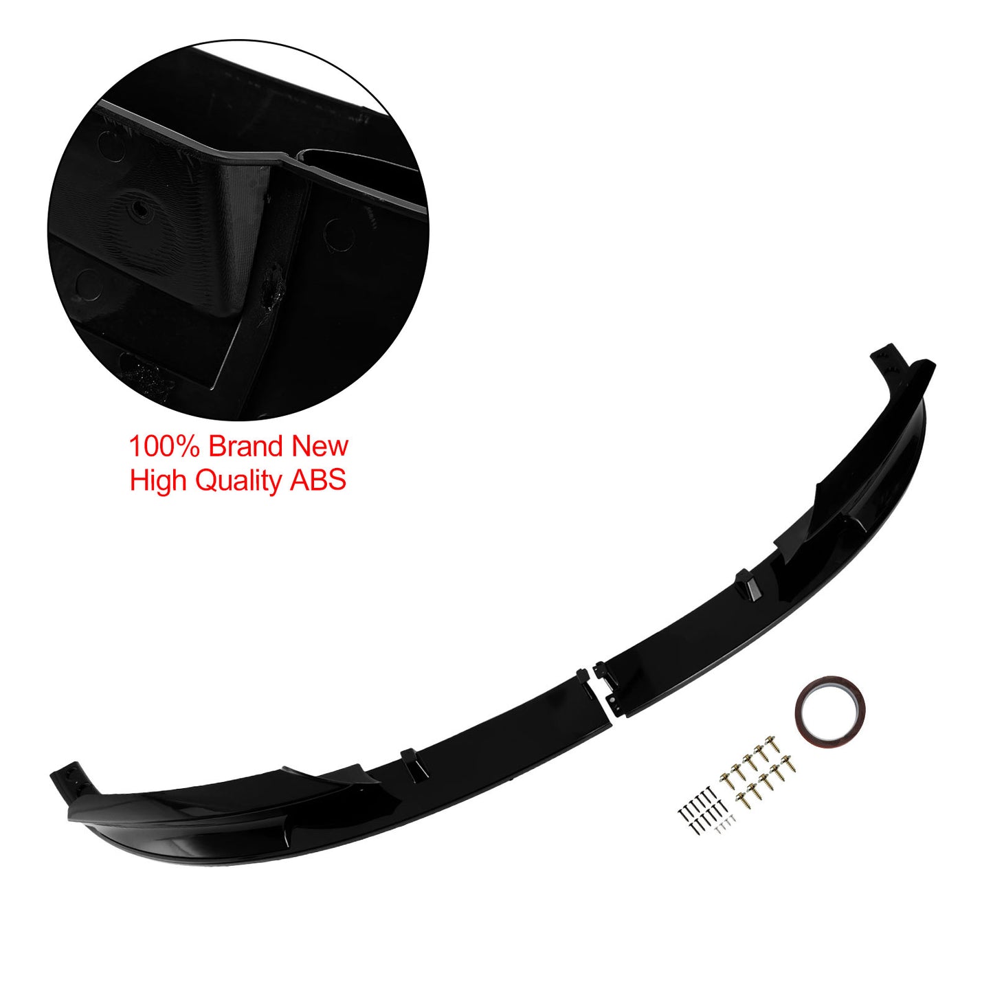 Gloss Black Front Bumper Spoiler Lip Fit BMW 3 Series F30 2012-2018 M Sport