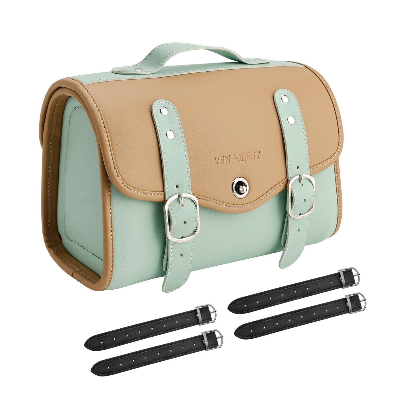 Pu Side Tail Bag Saddlebag Color Matching Luggage White For Scooter Motorcycle White