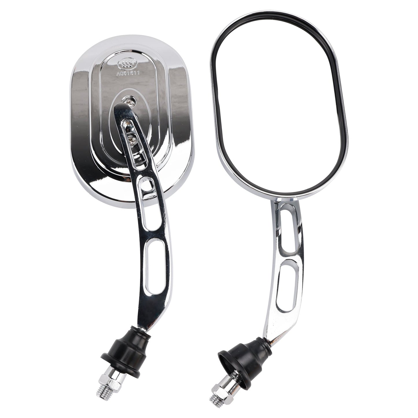 Pair of Chrome Mirrors Left & Right Mirror Set 10mm For Motorcycle Chopper