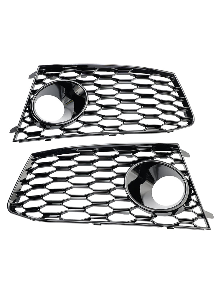 2014-2018 Audi RS7 Pair Front Bumper Fog Light Lamp Frame Grille Covers