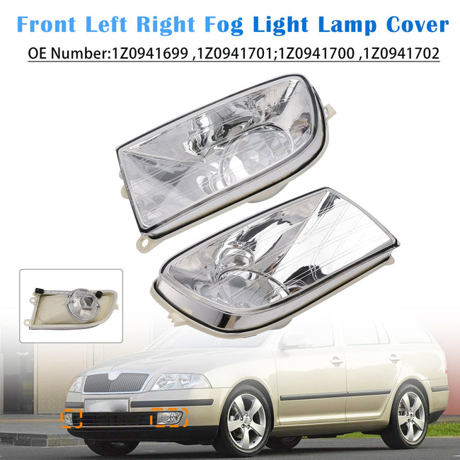 Front Fog Light Lamp Cover 1Z0941701 1Z0941702 For Skoda Octavia II 04-08