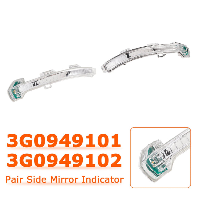 2X Wing Door Mirror LED Indicator Light Lamps for VW Passat B8 2015-2020