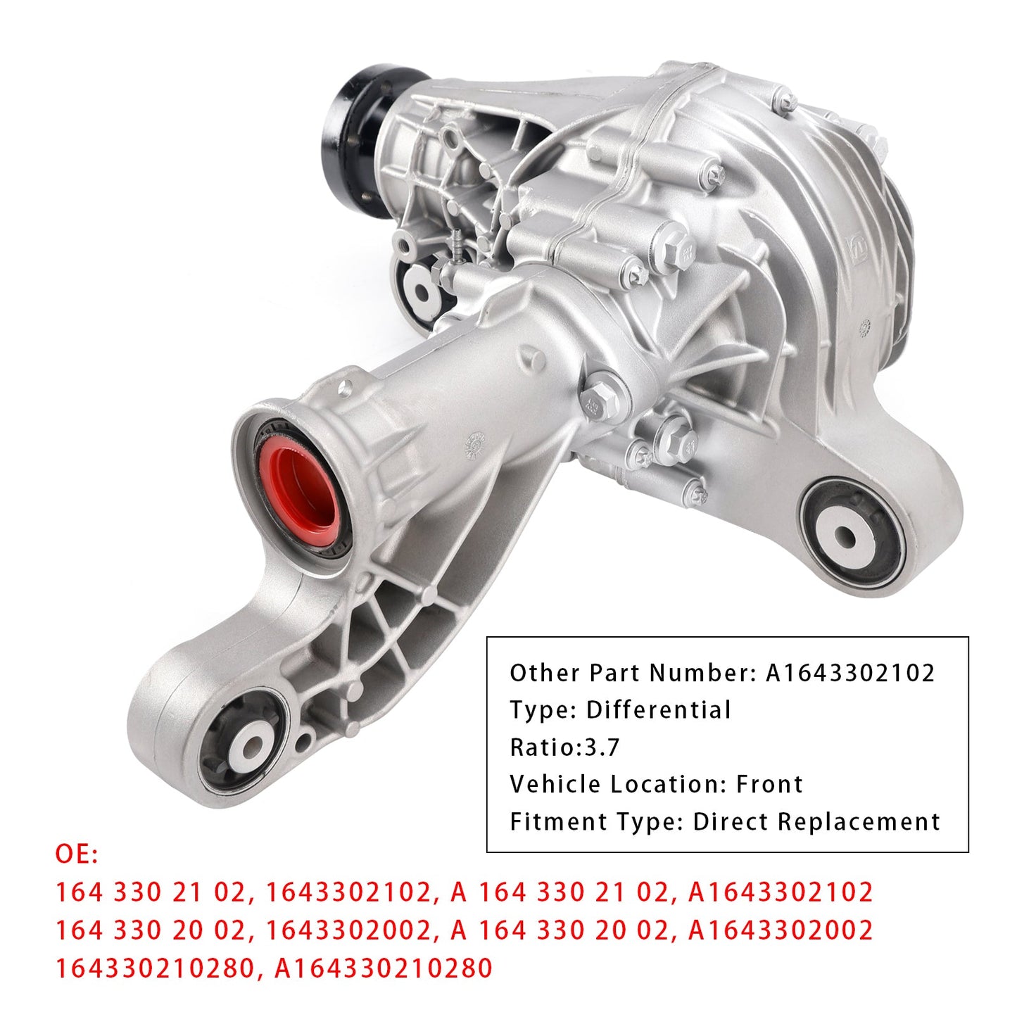 2009/07-2011/12 Mercedes-Benz M-Class W164 ML 350 CDi 4matic Differential Front Axle Gearbox 3.7 Ratio 164330210280