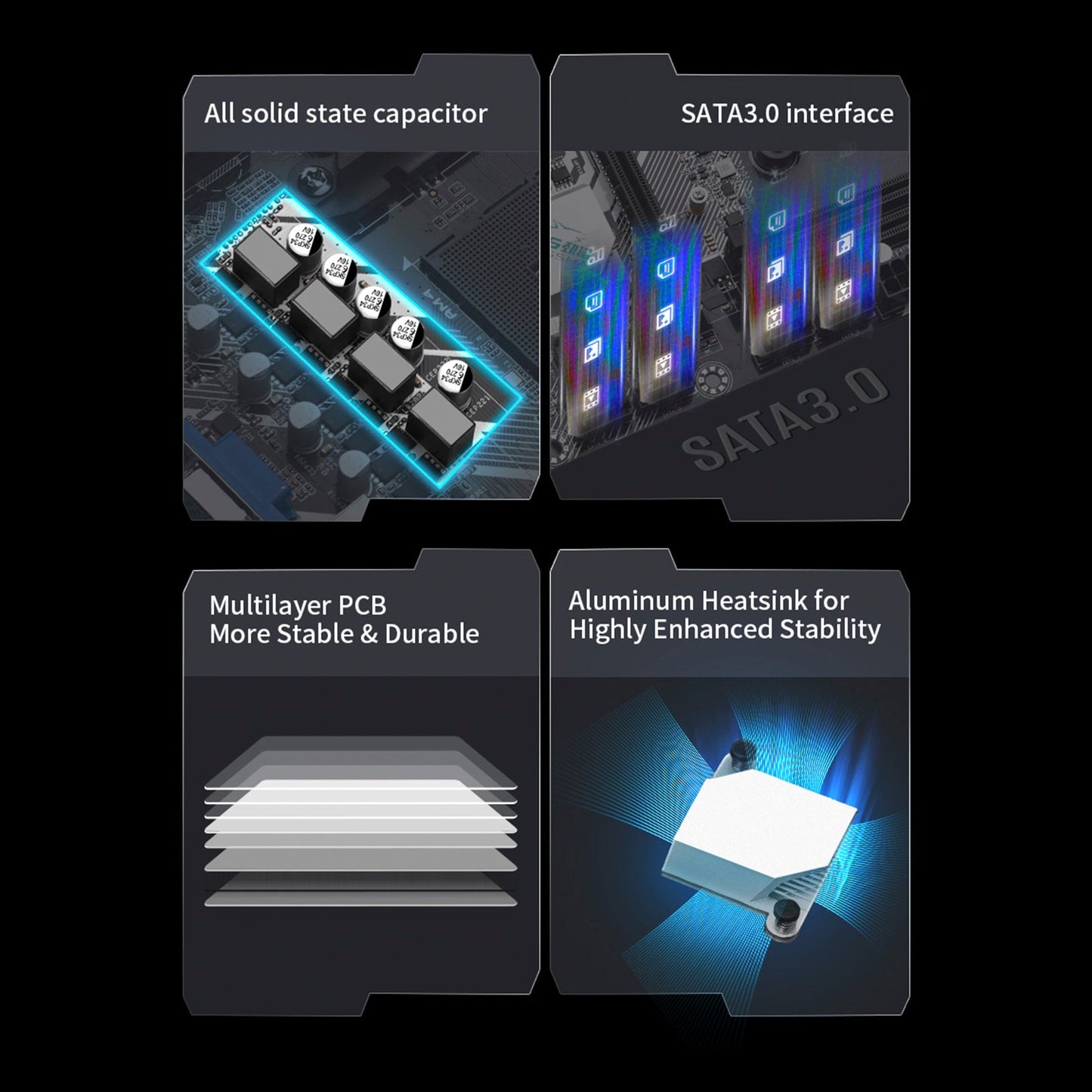 B450M-K Computer Motherboard Desktop DDR4 AM4 CPU WIFI NVME Gigabit Network Card