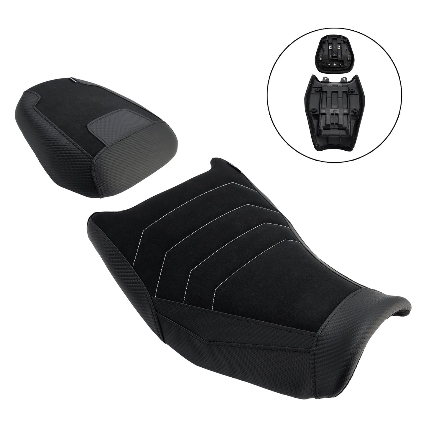 2024-2025 For Suzuki V-Strom250Sx Lower Front W/ Rear Seat Driver Pillion Black
