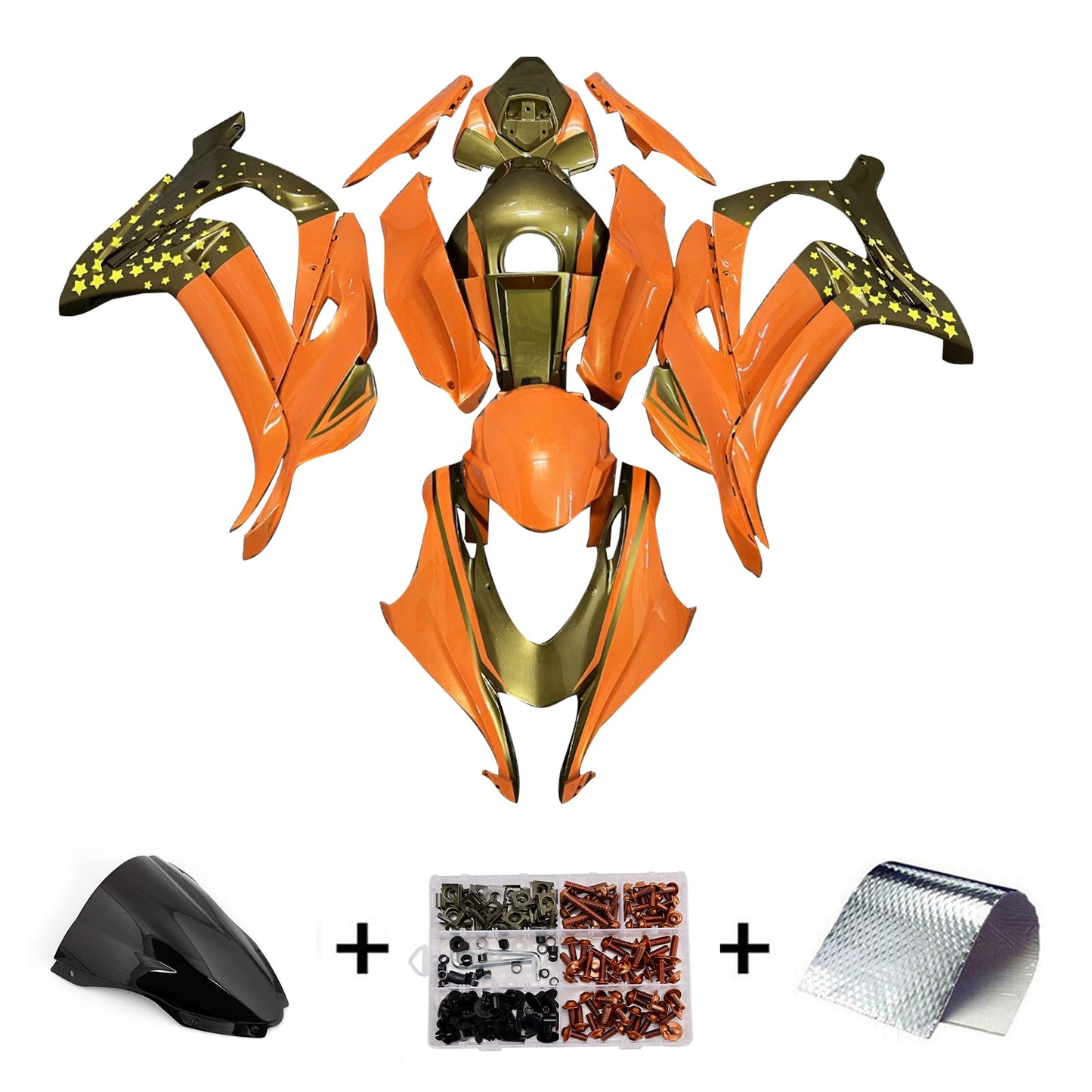 Injection Fairing Kit Bodywork Plastic ABS fit For Kawasaki ZX10R 2016-2020