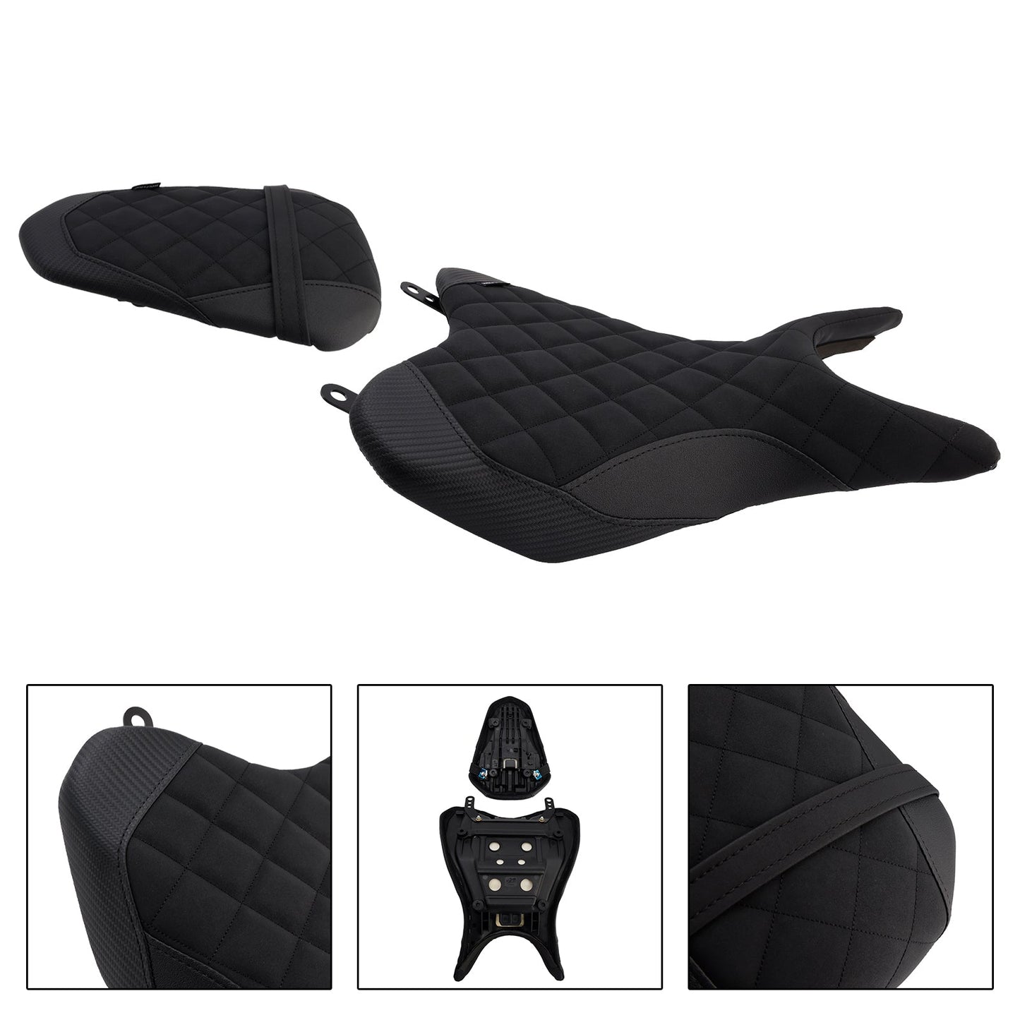 2025- For Yamaha Yzf-R3 2025- Mt-03 Driver&Passenger Seat Rear Cushion Black