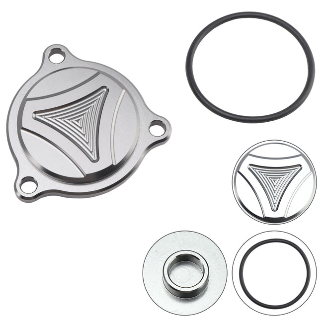 CNC OIL FILTER COVER GRAY FOR SUZUKI DRZ400 DRZ 400S DRZ 400SM DRZ400E 05-2025