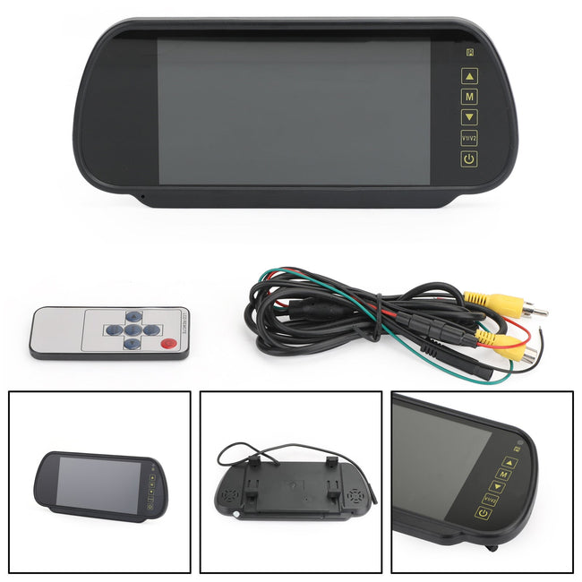 7" LCD Car Rear View Monitor Sensors Lens Bus Car Reversing Camera EE Screen