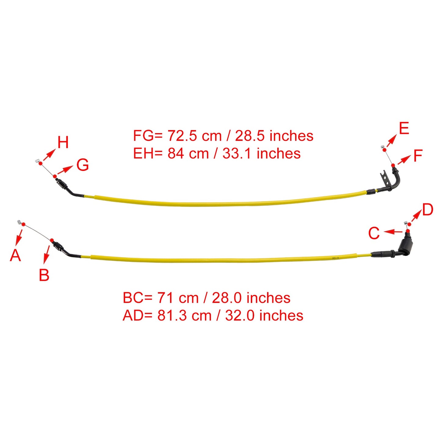 2011-2023 Suzuki GSXR600 GSXR750 Throttle Cable Wire Yellow