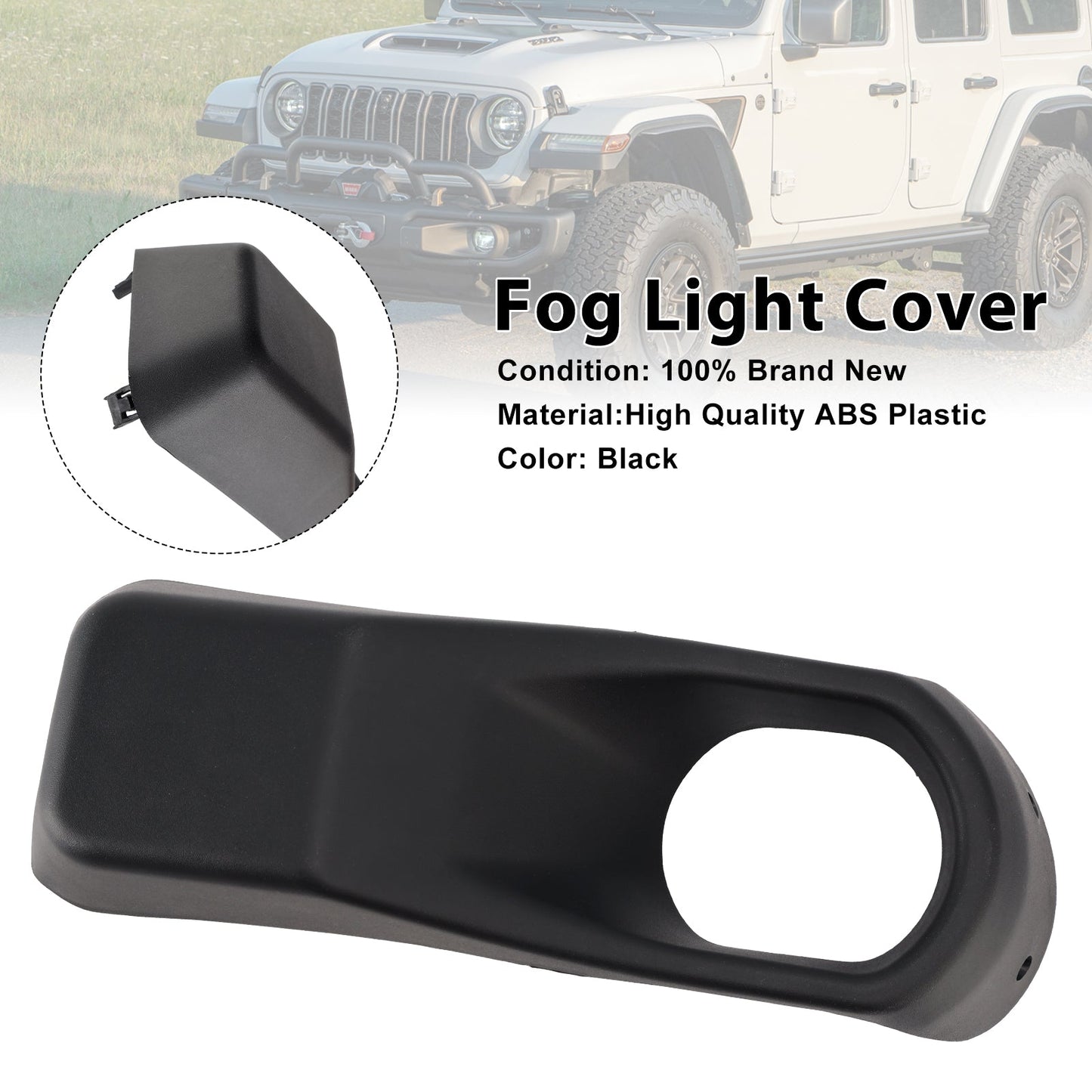 2018-2025 Jeep Wrangler JL Gladiator Right Fog Light Bezel Trim 68295558AA