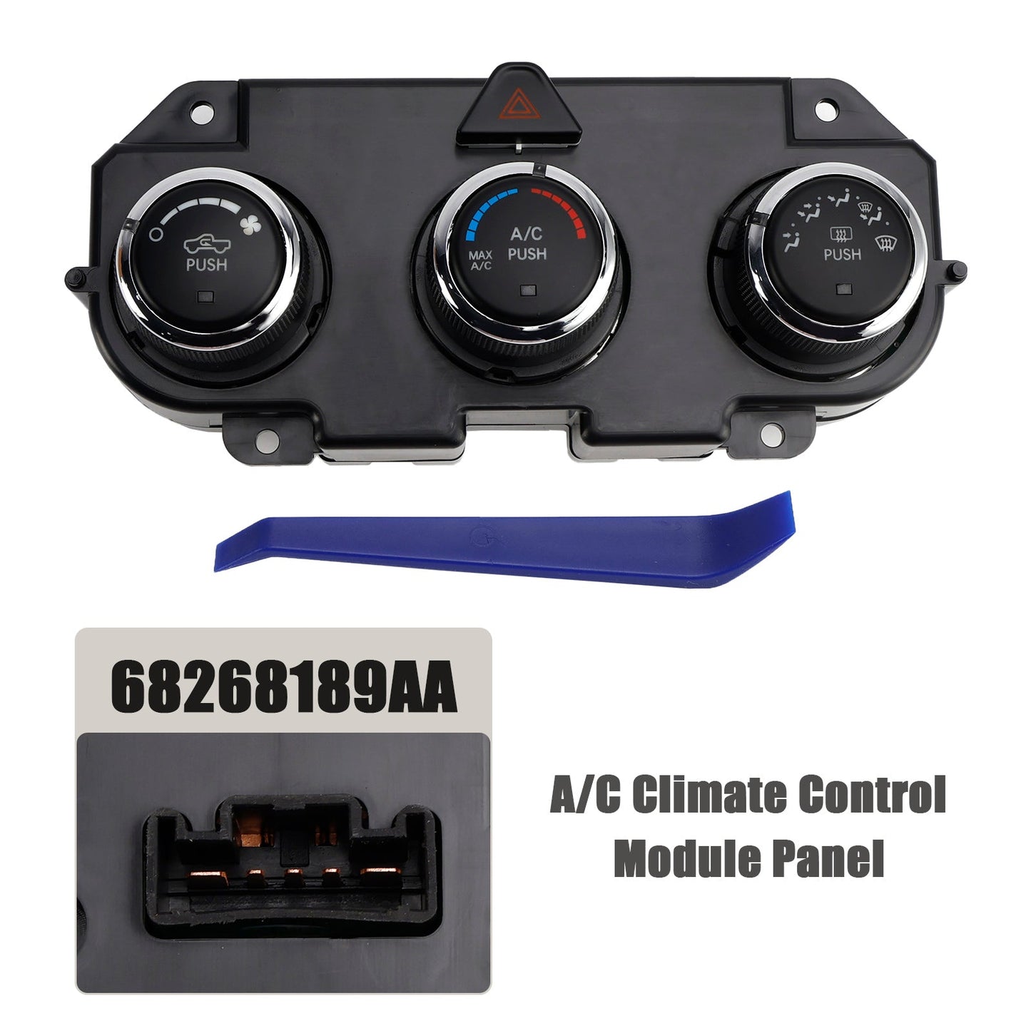 2013-2018 DODGE RAM 2500 PICKUP w/o dual zone control w/rear defrost A/C Climate Control Module Panel 68268189AA (Copy)