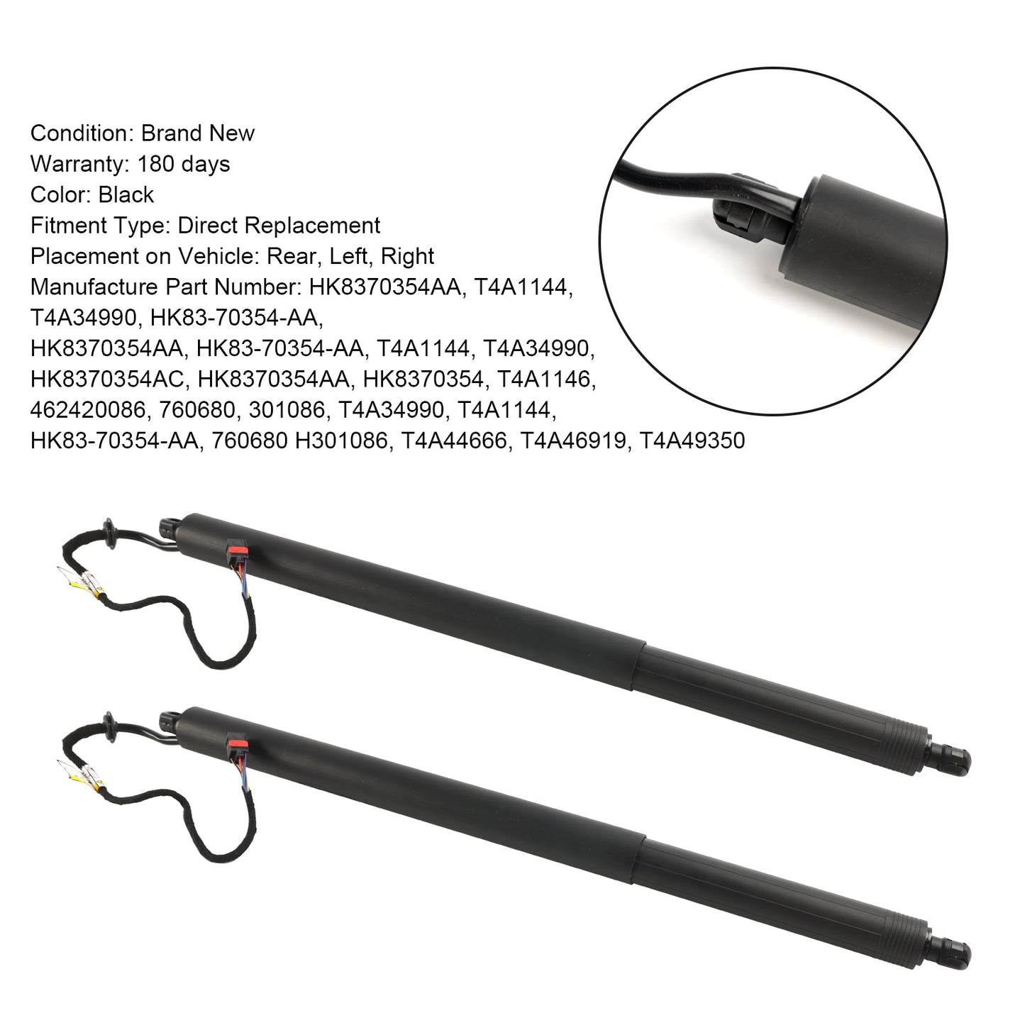 2016-2018 Jaguar F-Pace X761 2PCS Rear Electric Tailgate Struts HK8370354AA