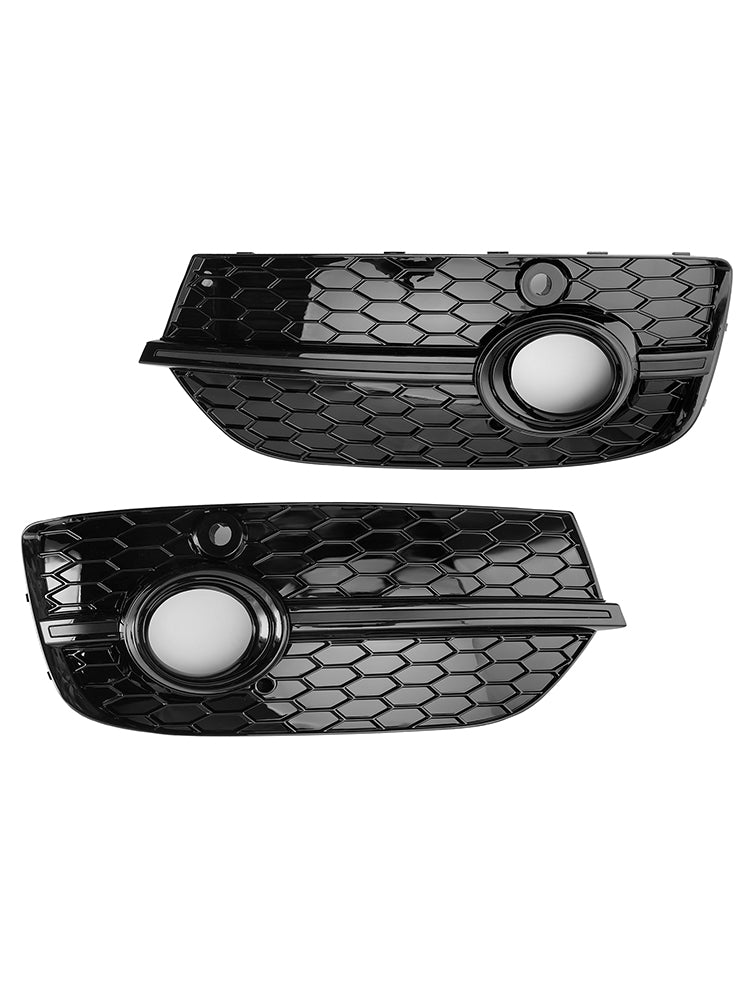 RSQ3 Style Honeycomb Front Fog Light Covers Fit Audi Q3 2013-2015 Gloss Black