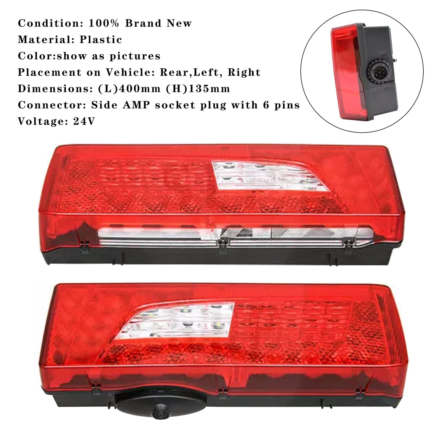 2x LED Rear Lamps 2380955+2241859 For SCANIA R P G L S Series Trucks