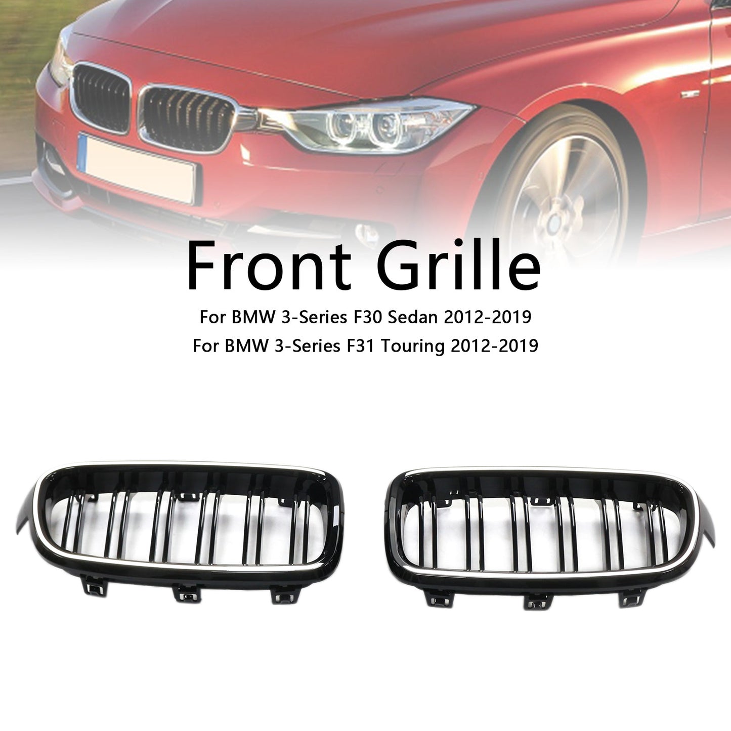 2012-2019 BMW 3-Series F35 Double Slat Front Kidney Grille Grill