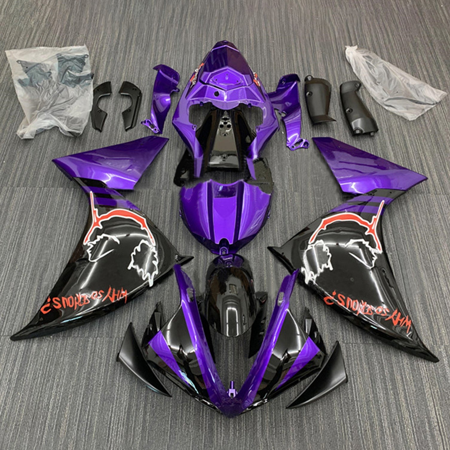 2012-2014 Yamaha YZF-R1 Injection Fairing Kit Bodywork Plastic ABS ...