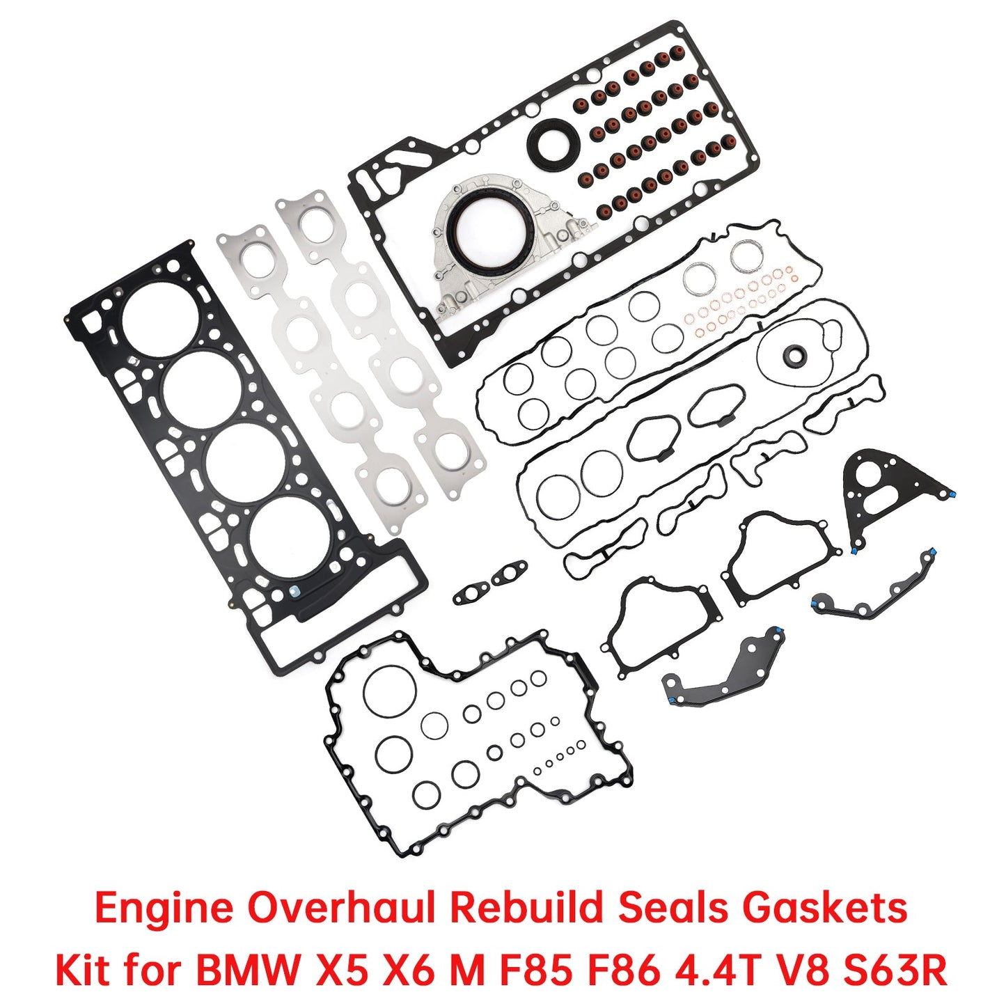 2014-2019 BMW X6 M F86 / S63R Engine Overhaul Rebuild Seals Gaskets Kit 11127614700 61-10127-00