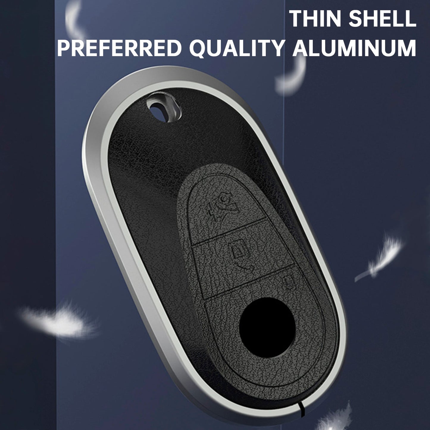 Benz GLC GLK CLS Leather Alloy Aluminum TPU Car Key White Case Cover