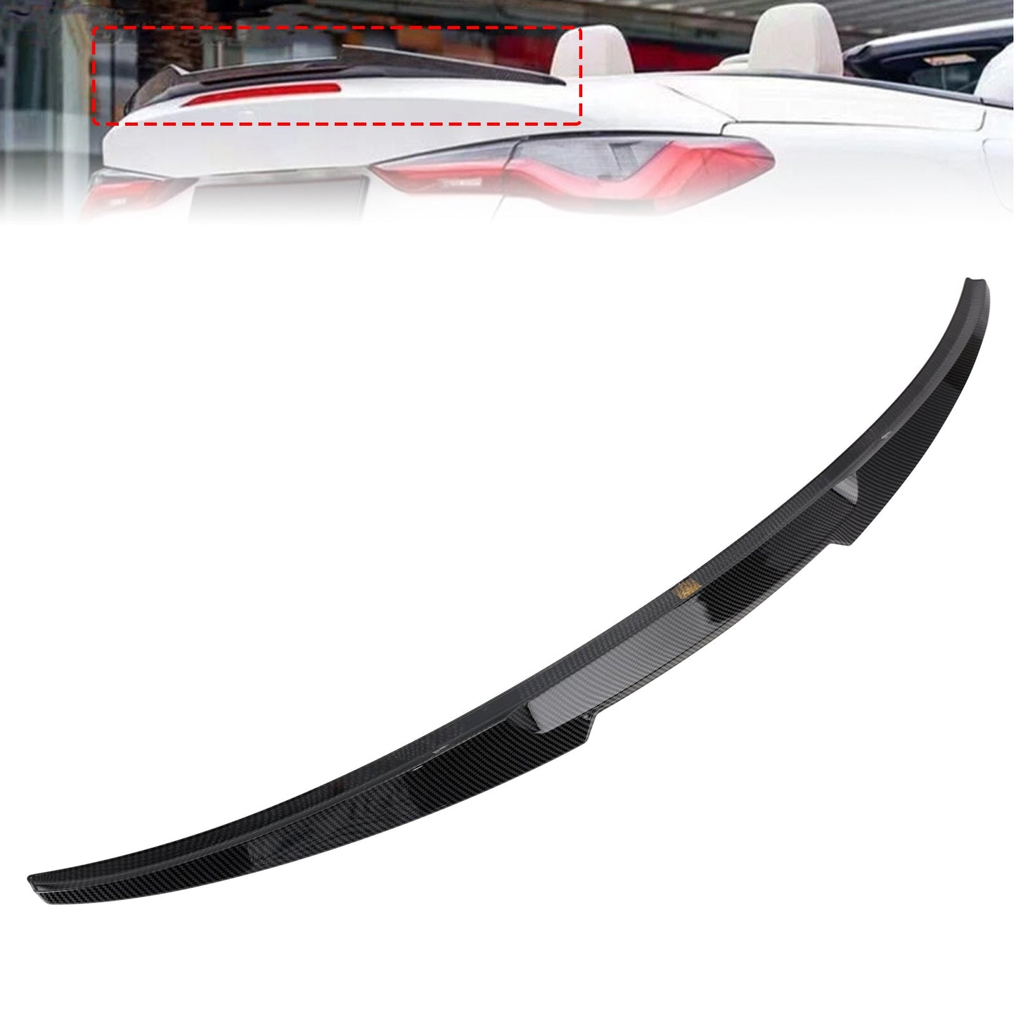 2020-2024 BMW 4 Series G23 Convertible/Cabrio Carbon Fiber Look Rear Spoiler