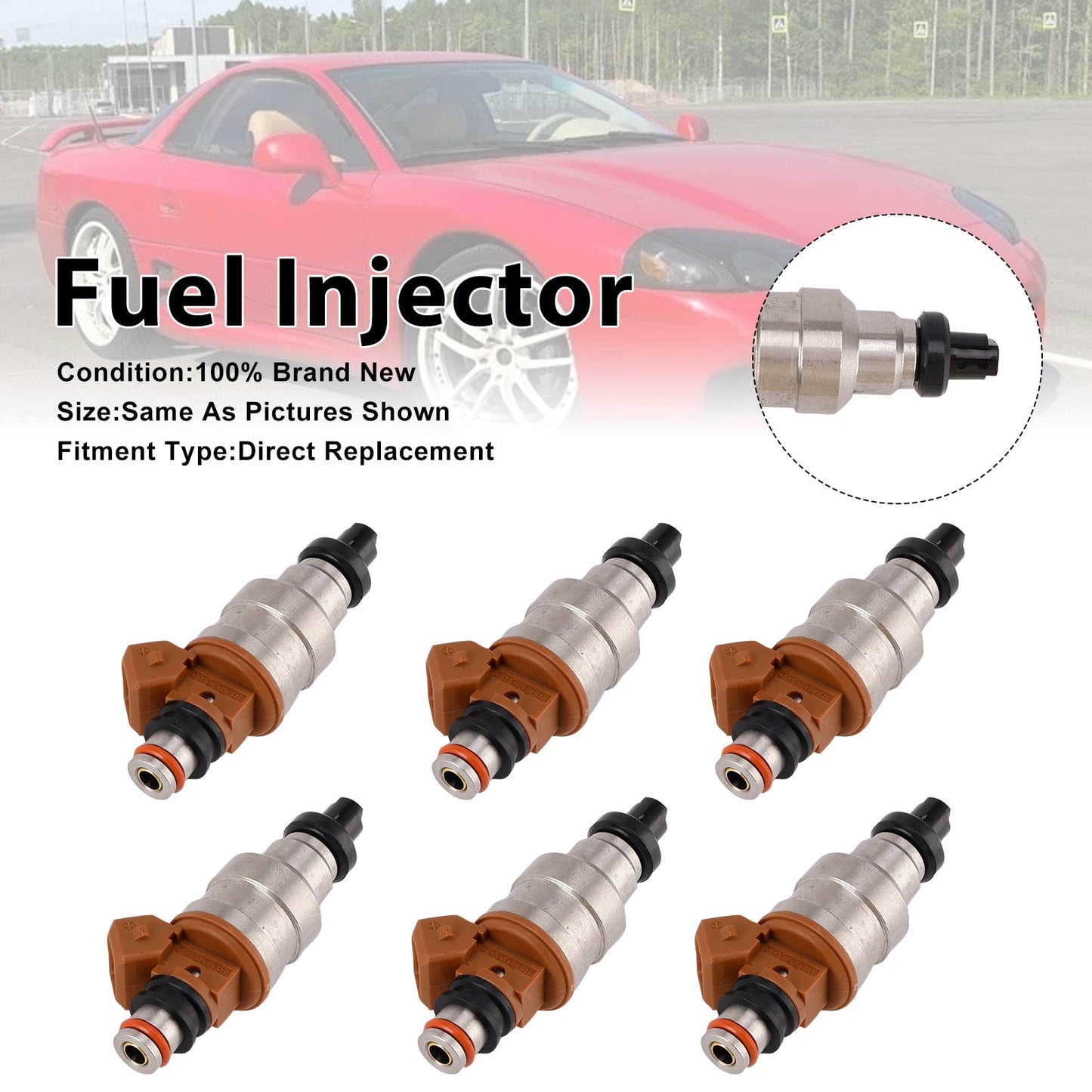 1991-1996 For Dodge Stealth R/T Turbo 3.0L 6PCS Fuel Injector INP-014
