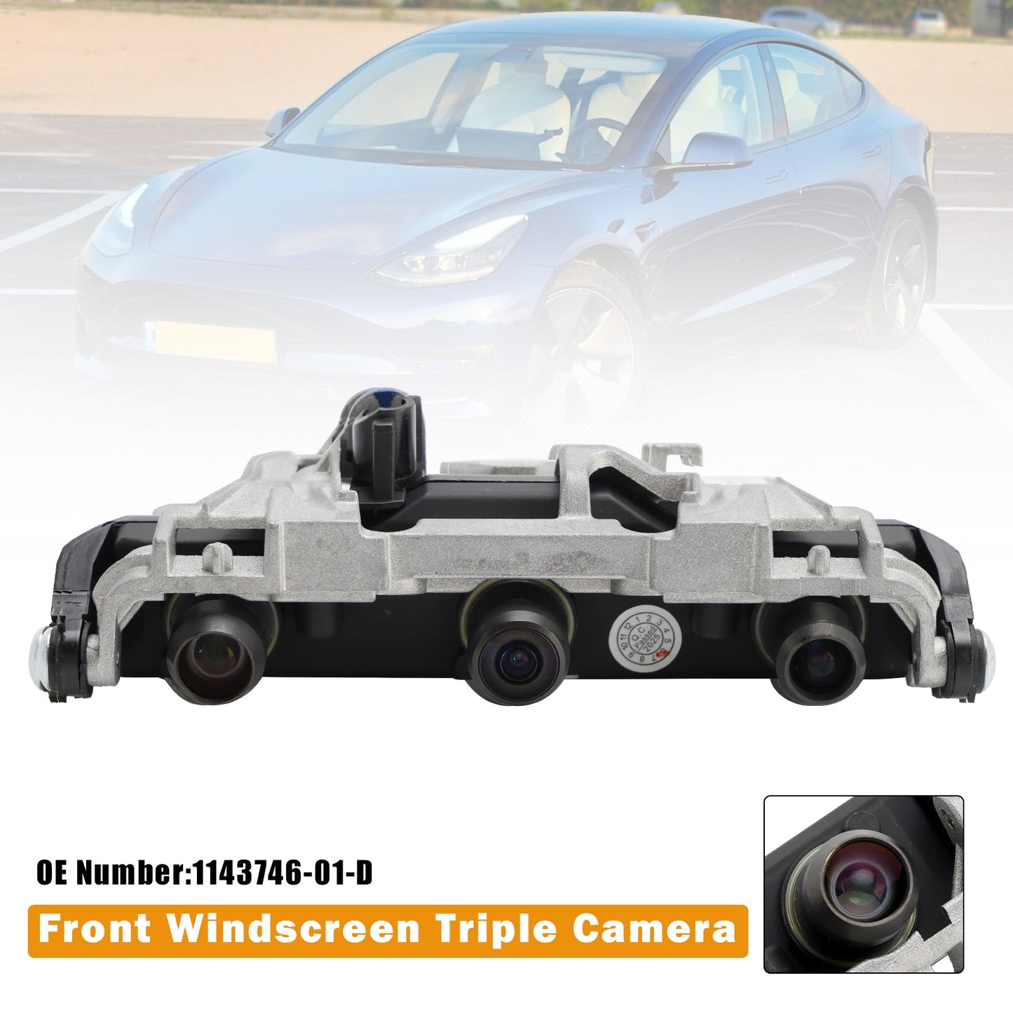 2021 Tesla Model 3 Front Windscreen Triple Camera 1143746-01-D