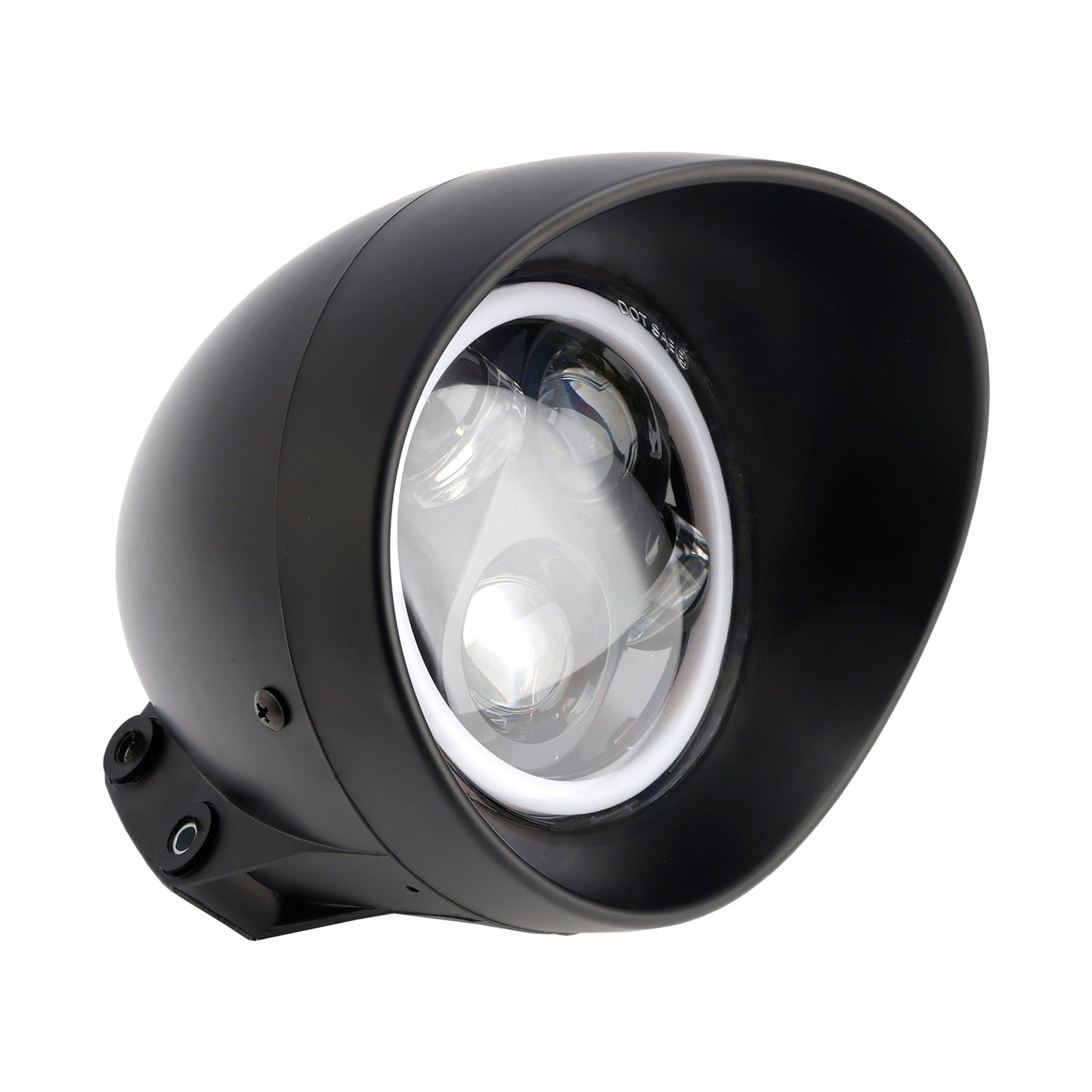 5.75" Headlight Lamp Spotlight Universal 4-Bulbs Fits For Motorcycle Chrome