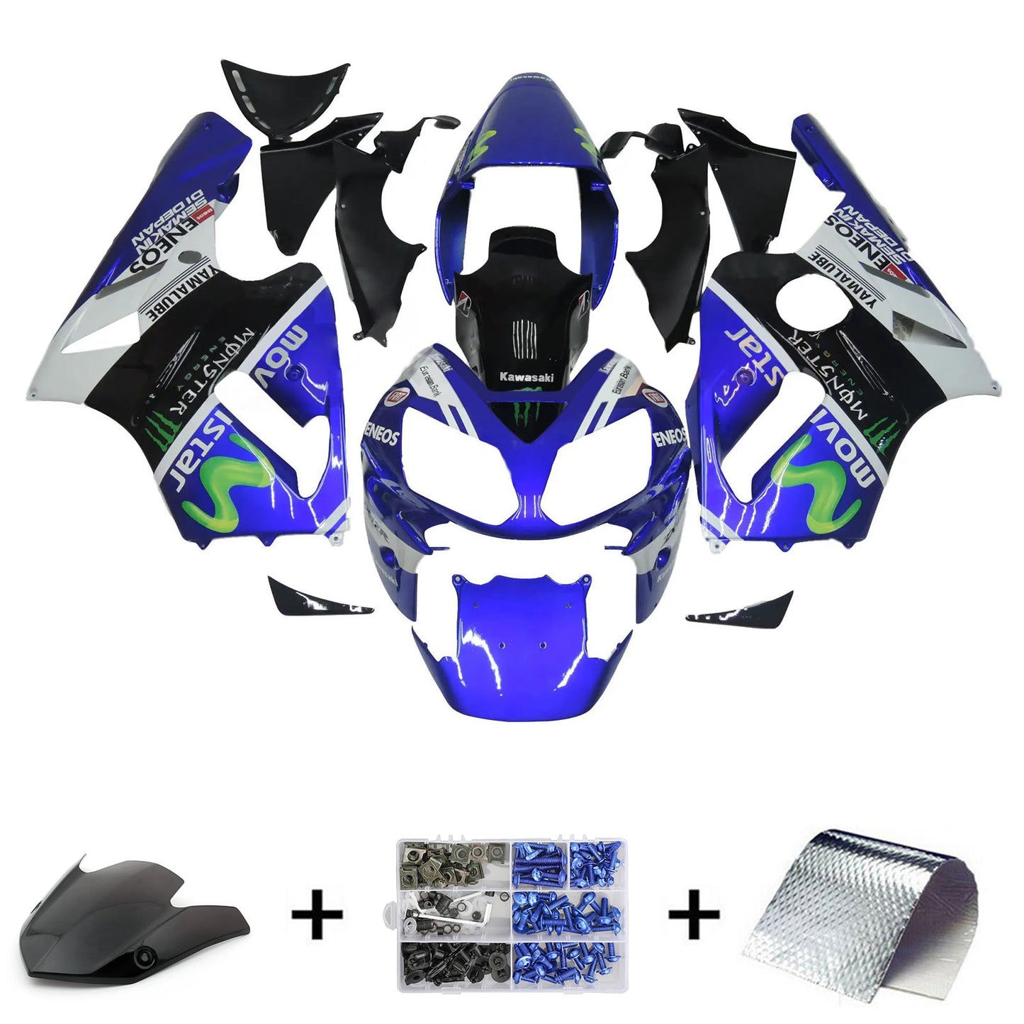 2002-2005 Kawasaki ZX12R Injection Fairing Kit Bodywork Plastic ABS