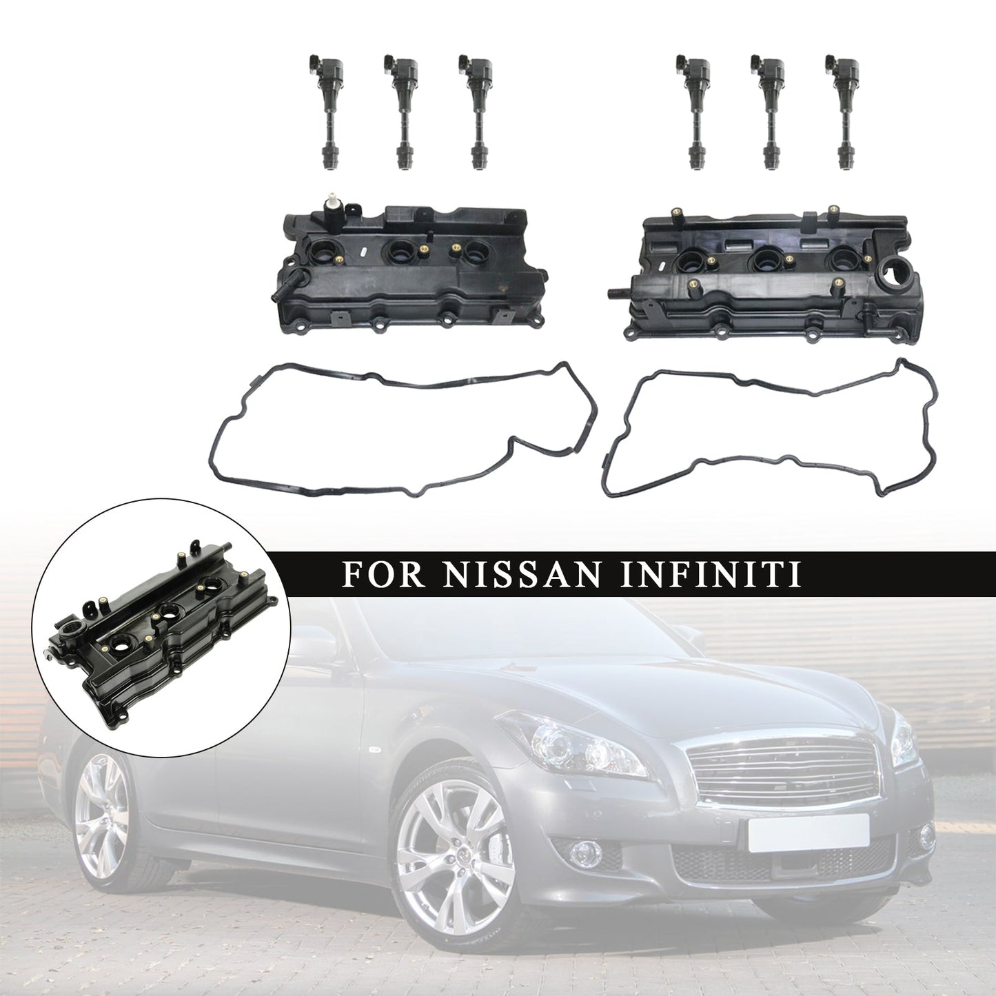 2003-2007 Nissan Murano Ignition Kit Ignition Kit Engine Valve Covers Gaskets+Ignition Coil UF-349 132648J102