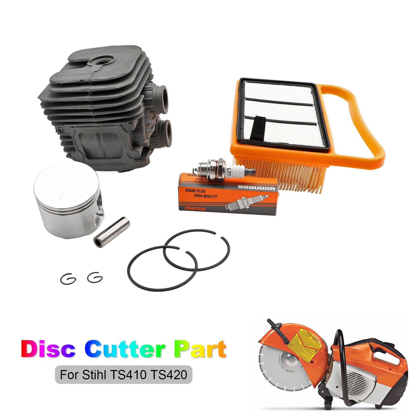 Stihl TS410 TS420 Cylinder Piston Service Kit with Air Filter 4238 020 1202