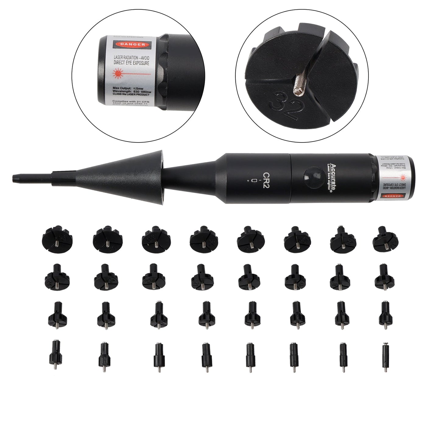 Professional Laser Bore Sight Kit Multiple Caliber Upgraded Red Bore Sighter