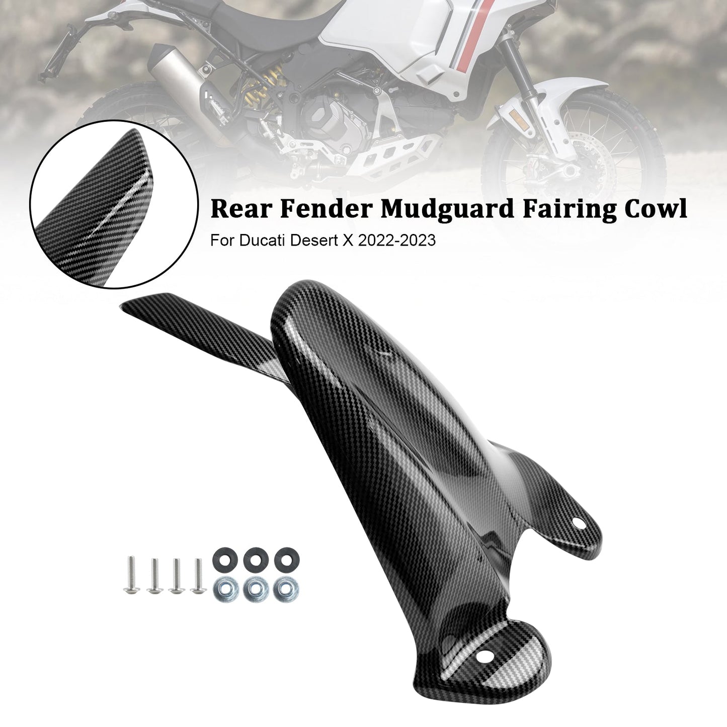 2022-2023 Ducati Desert X Rear Fender Mudguard Fairing Cowl