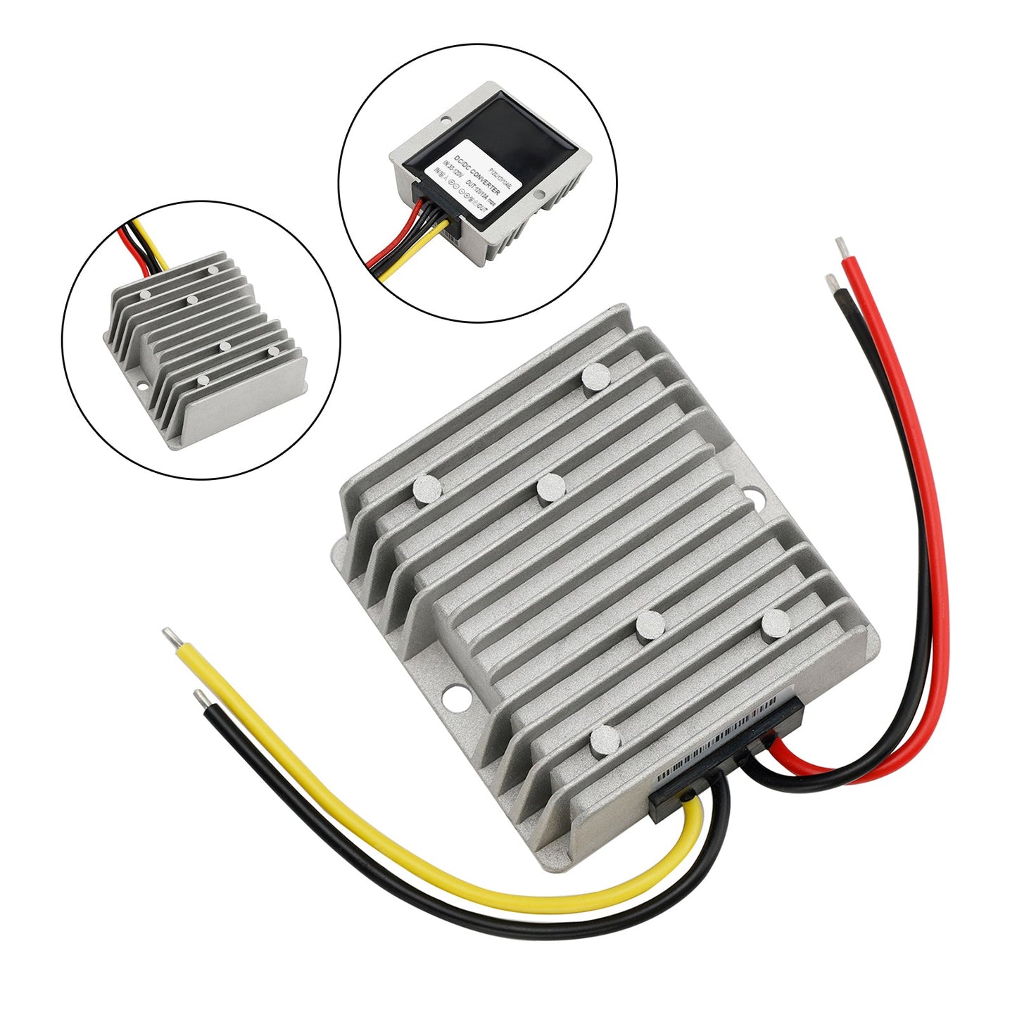 Waterproof DC 30-120V to 12V 10A 120W Step-Down Power Supply Converter Regulator