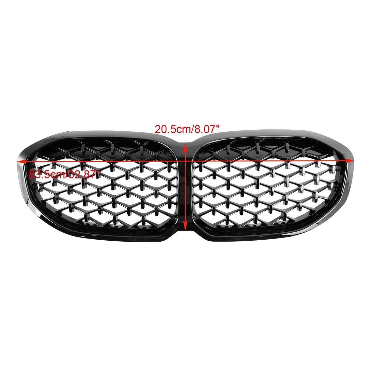 2019-2024 BMW 1 Series F40 Gloss Black Diamond Front Kidney Grill Grille