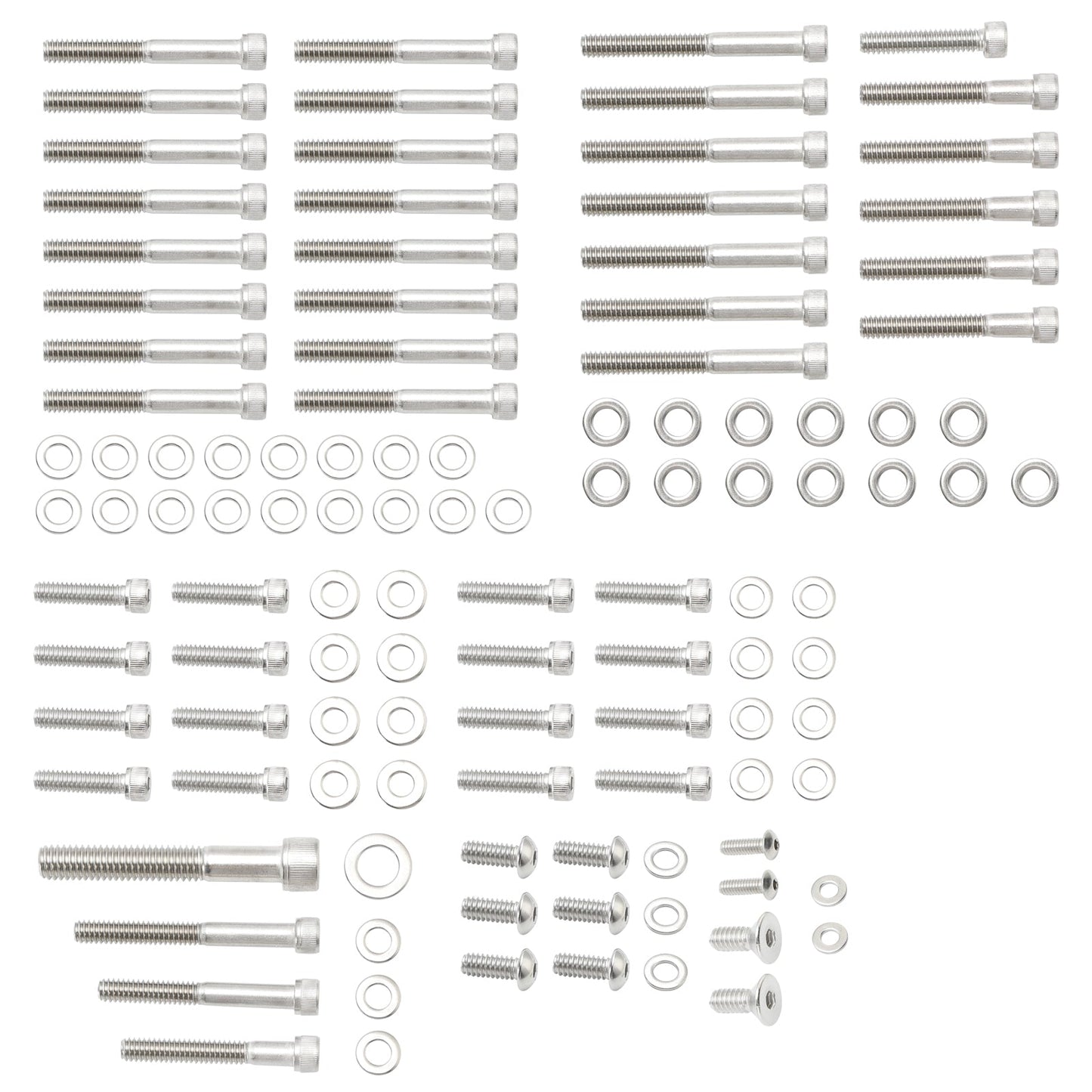 Engine Covers Stainless UNC Allen screw kit 59pcs For Sportster XL 2004-up