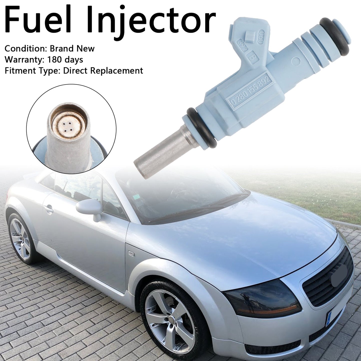 1PCS Fuel Injector 0280155892 Fit Audi TT Quattro 1.5L 2000-2002 0280155893