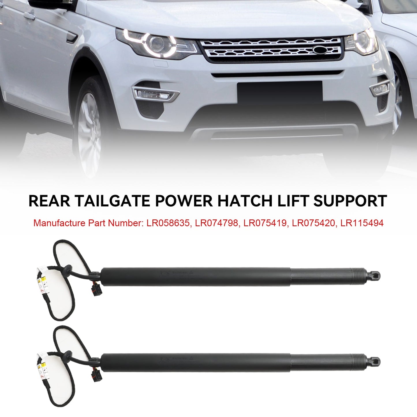 2015-2019 Land Rover Discovery Sport 2PCS Electric Tailgate Strut LR075420 LR058635 LR074798