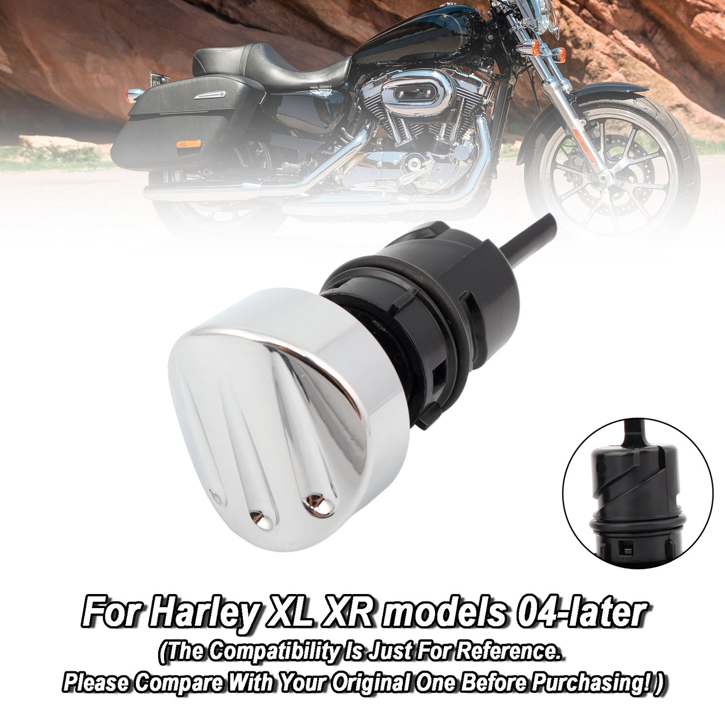 Oil Dipstick Tank Cap Plug For Sportster XL883 XL1200 2004-2016