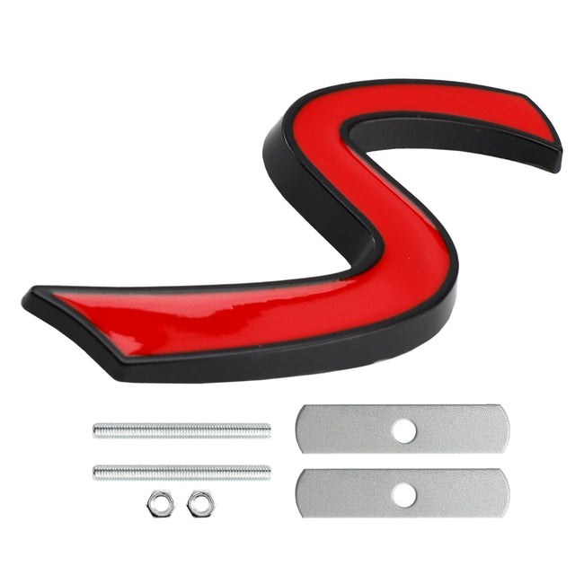 Front Grille S Emblem Decal Badge for MINI Cooper