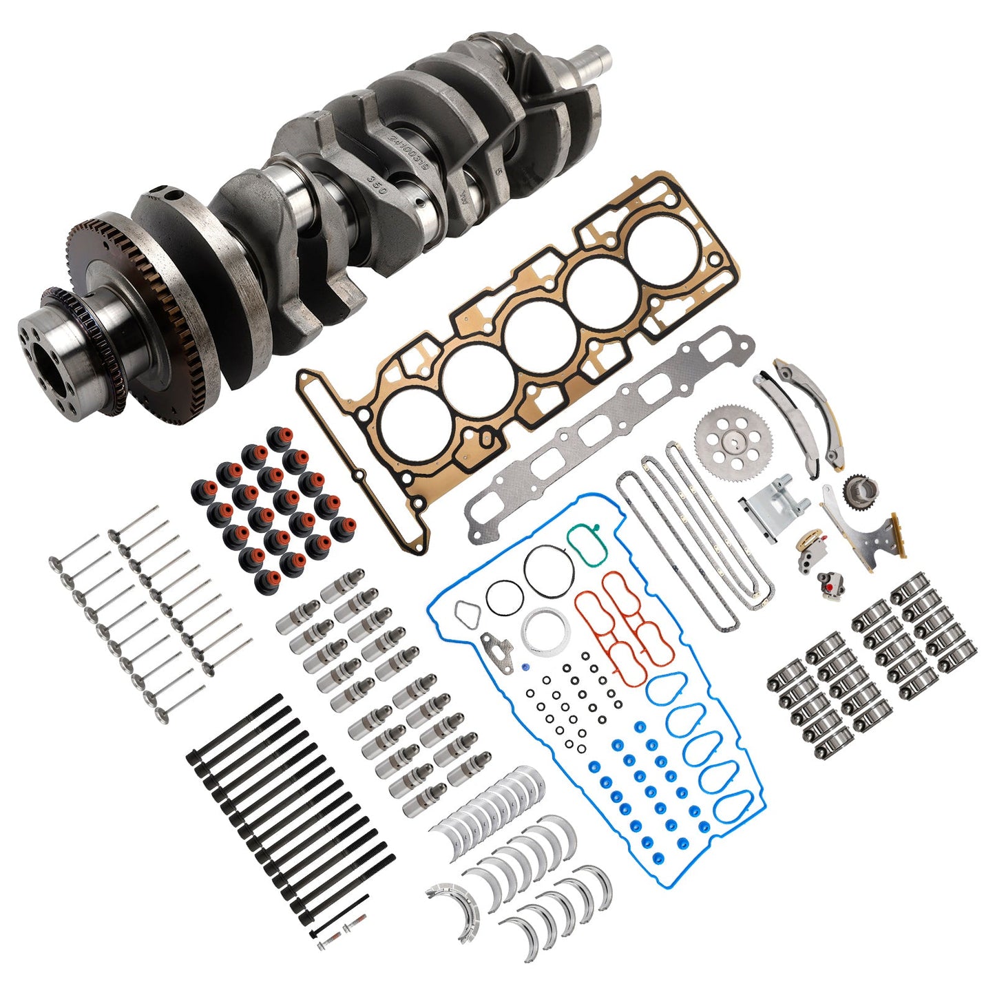 2007-2010 Hummer H3 3.7L 3654CC 223CID L5 DOHC Engine Rebuild Kit Crankshaft 89017791 HS26390PT