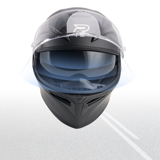 DOT Motorcycle Helmet Adult Street Full Face Orange Matte black