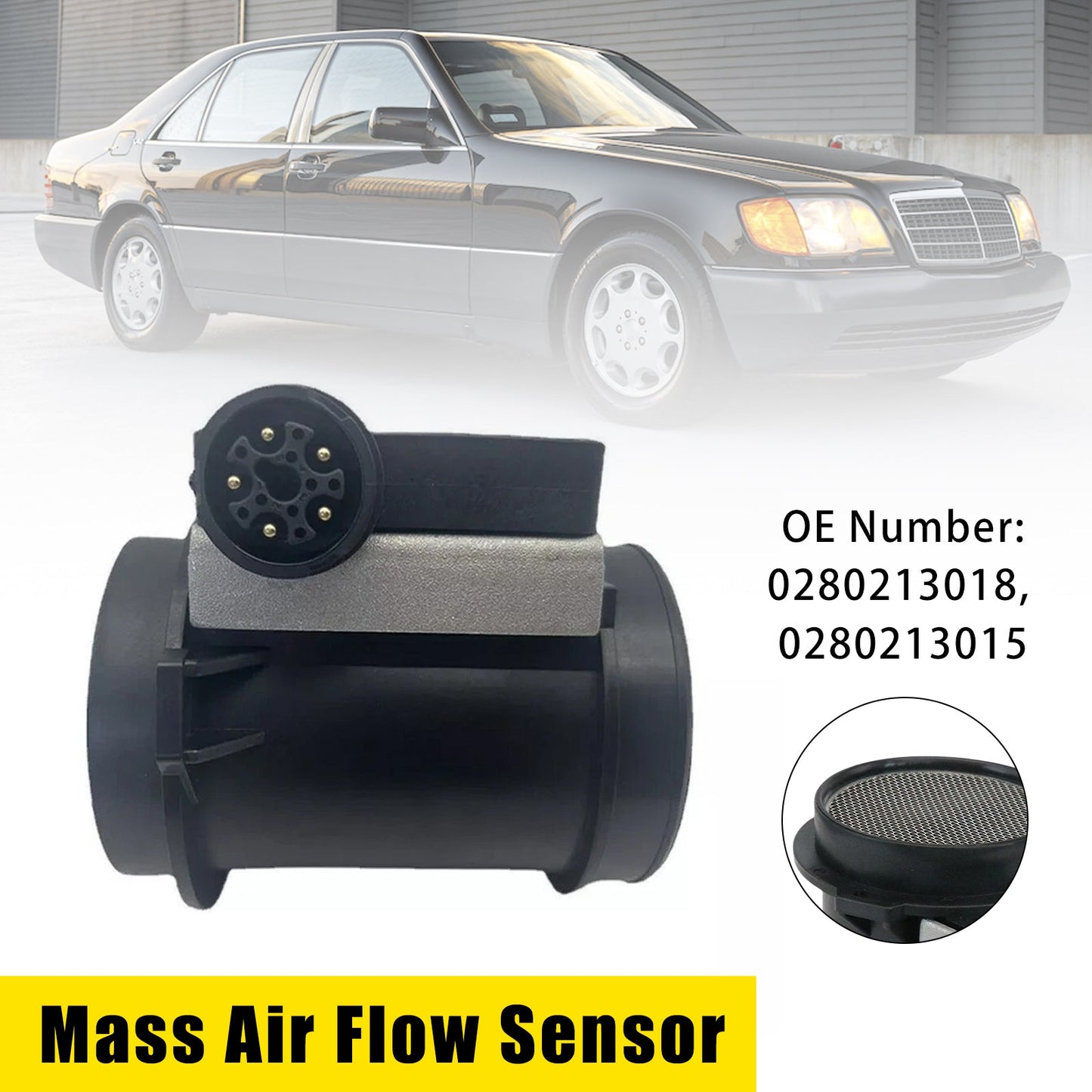 1993 For Mercedes-Benz 600 SL Base 6.0L V12-Gas Mass Air Flow Sensor MAF 0280213018